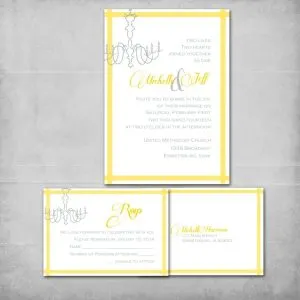 Chandelier Wedding Invitation Suite - www.michellejdesigns.com