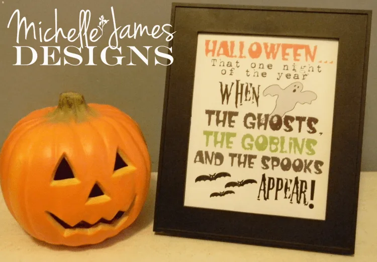 Free Halloween Printable from Michelle James Designs
