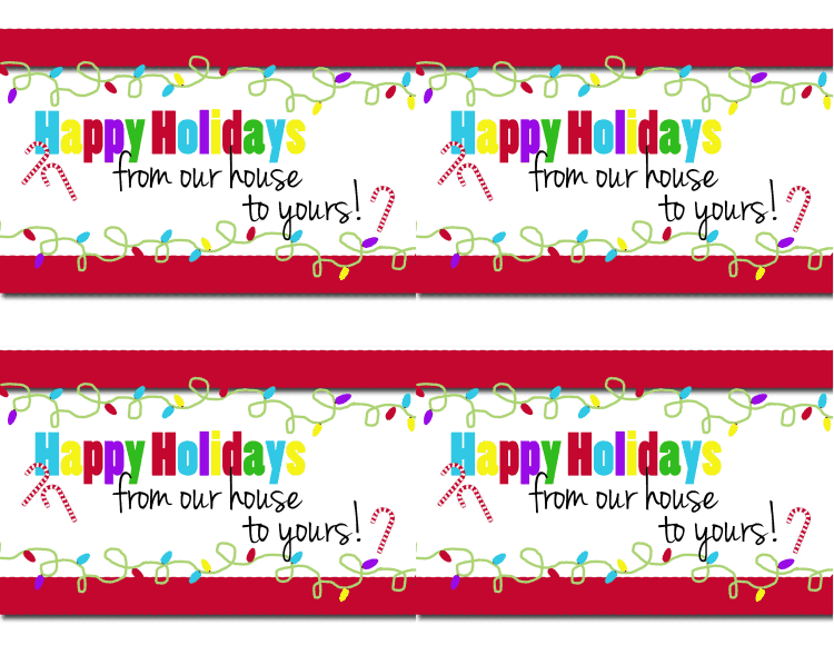 Happy Holidays Front directions sheet