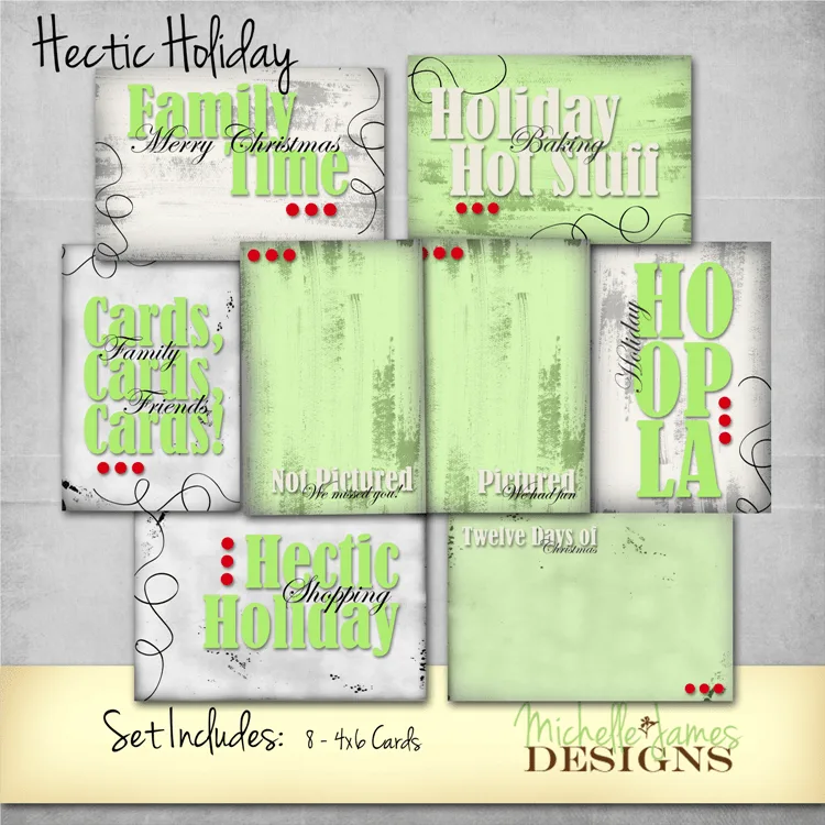 Hectect Life Project Life Pocket Pages - www.michellejdesigns.com - journal cards and filler cards for scrapbooking those hectic holiday times