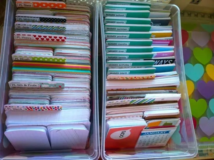 Organizing Project Life Supplies - www.michellejdesigns.com