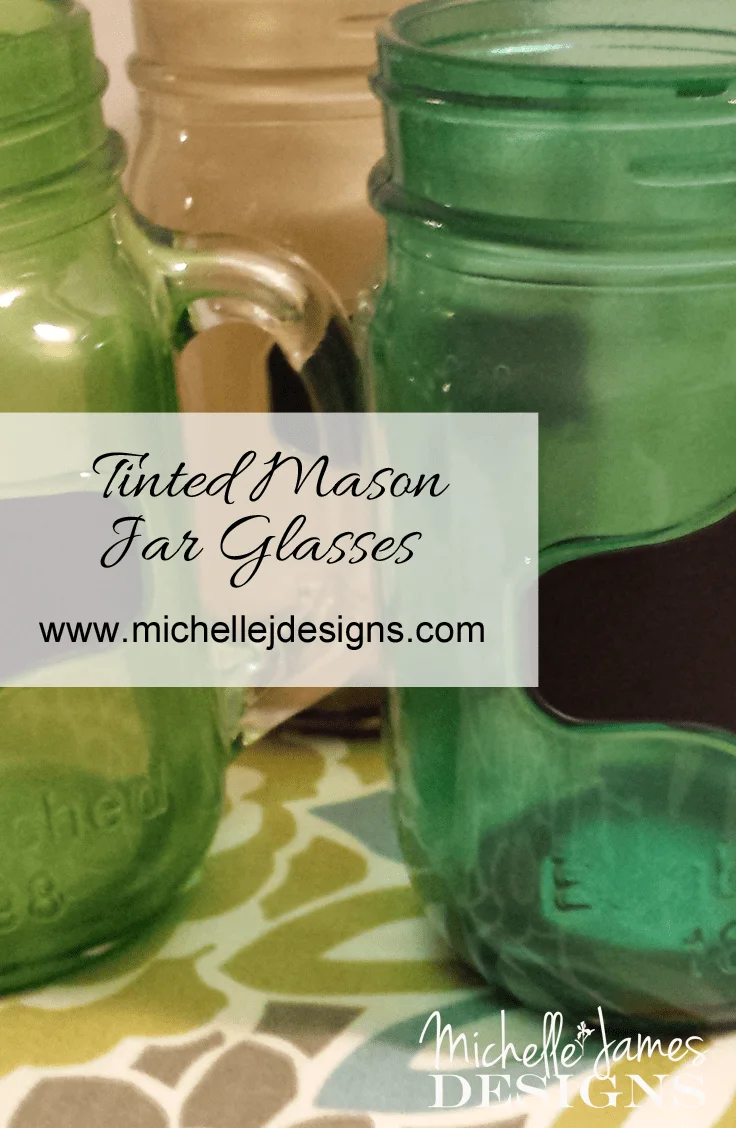 Tinted Mason Jar Glasses - www.michellejdesigns.com