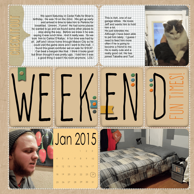 Week 4 - 2015 Project Life pages - www.michellejdesigns.com