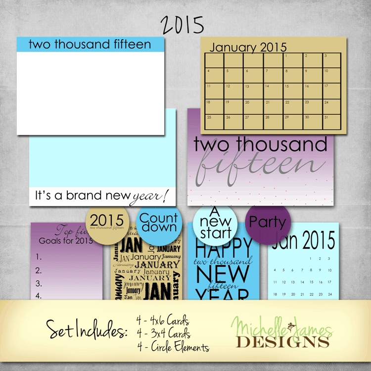 January New Year 2015 Kit - www.michellejdesigns.com