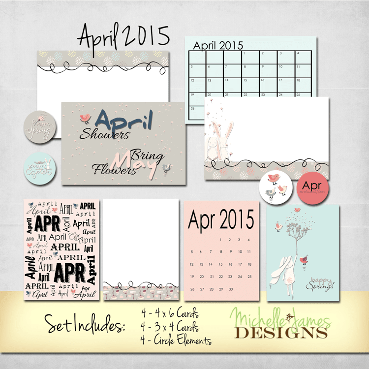 April 2015 Freebie Kit - www.michellejdesigns.com