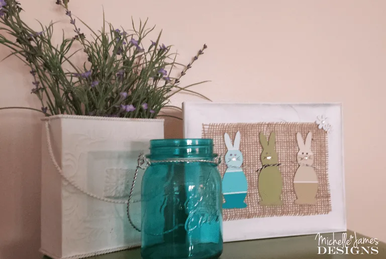 Paint Chip Bunny Canvas - www.michellejdesigns.com