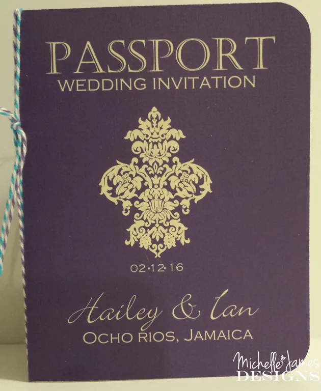 Passport Wedding Invitation - www.michellejdesigns.com