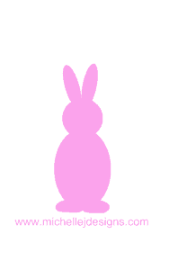 Paint Chip Bunny Canvas - Michelle James Designs
