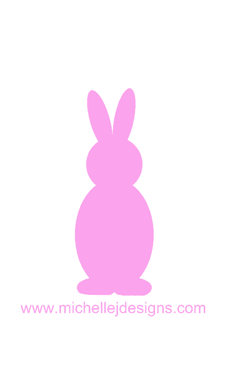 Paint Chip Bunny Canvas - www.michellejdesigns.com