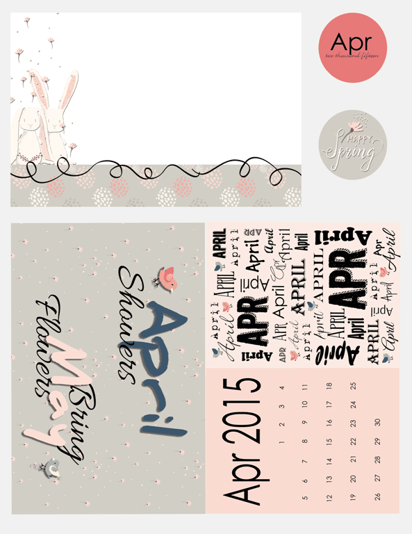 April 2015 Freebie Kit - www.michellejdesigns.com