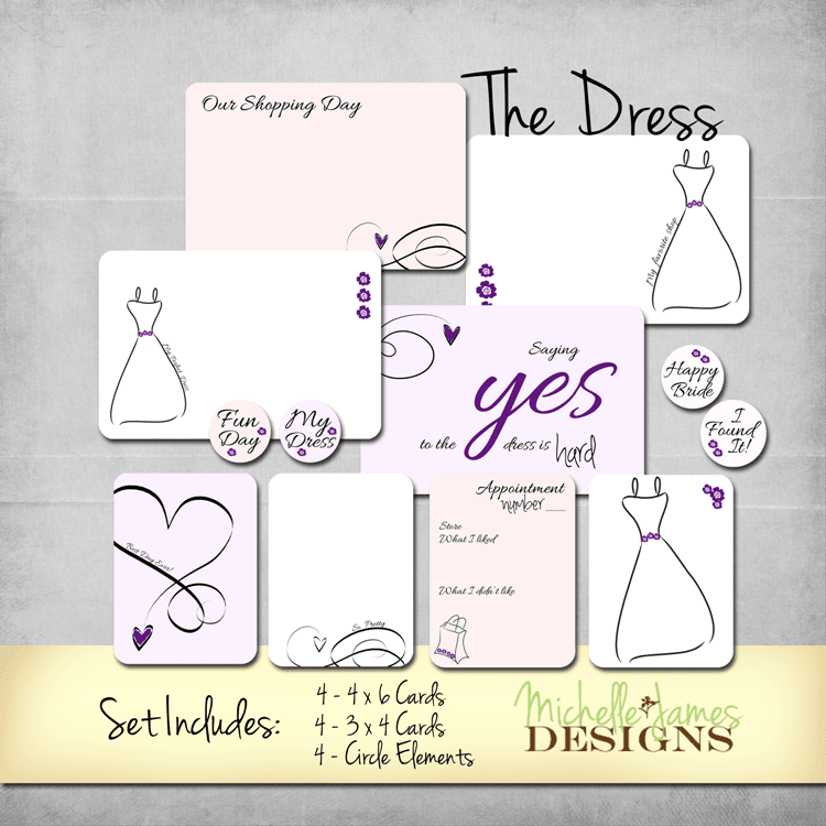 The Dress - Kit for Project Life/Pocket Pates - www.michellejdesigns.com