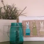 Paint Chip Bunny Canvas - www.michellejdesigns.com