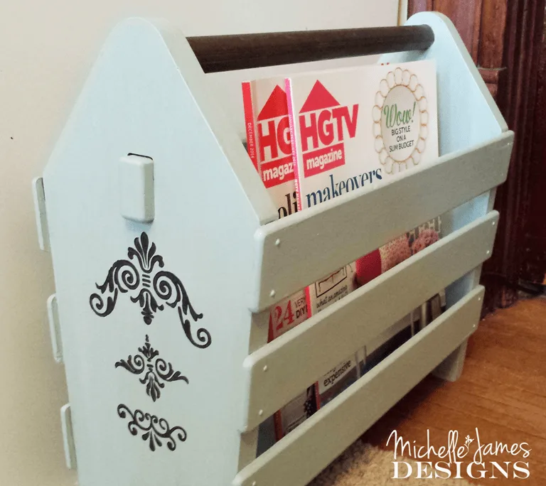 Magazine Rack Re-Do - www.michellejdesigns.com