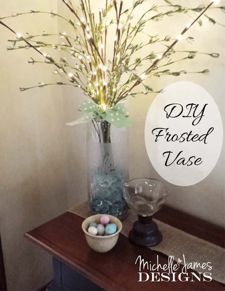 DIY Frosted Vase - www.michellejdesigns.com
