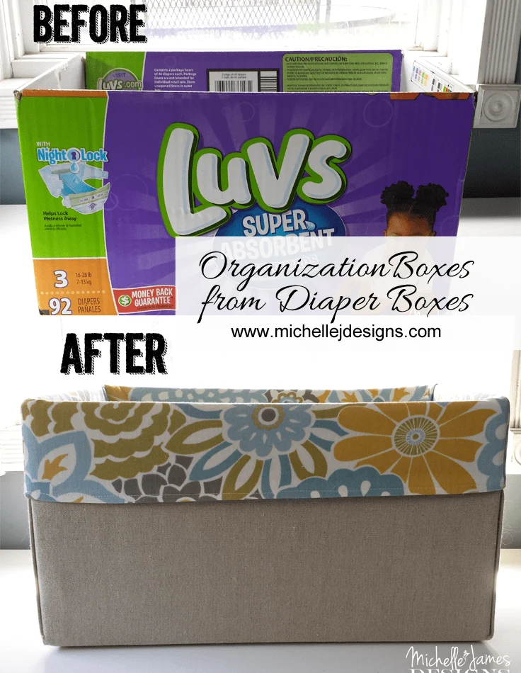 Organization Boxes from Diaper Boxes - Michelle James Designs