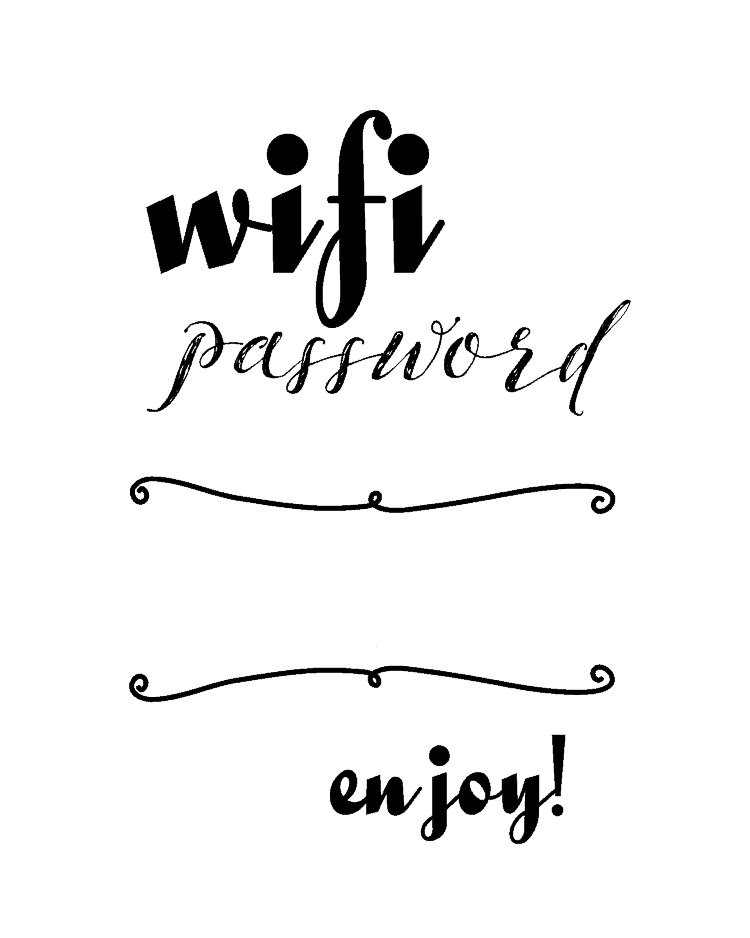 Editable Free Printable Template Wifi Password Sign - Printable ...