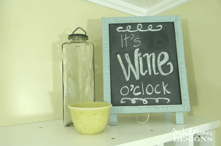 Dollar Spot Chalkboard Easel - www.michellejdesigns.com - I added to the original dollar spot find and came up with this fun piece.  #DIY #chalkboard