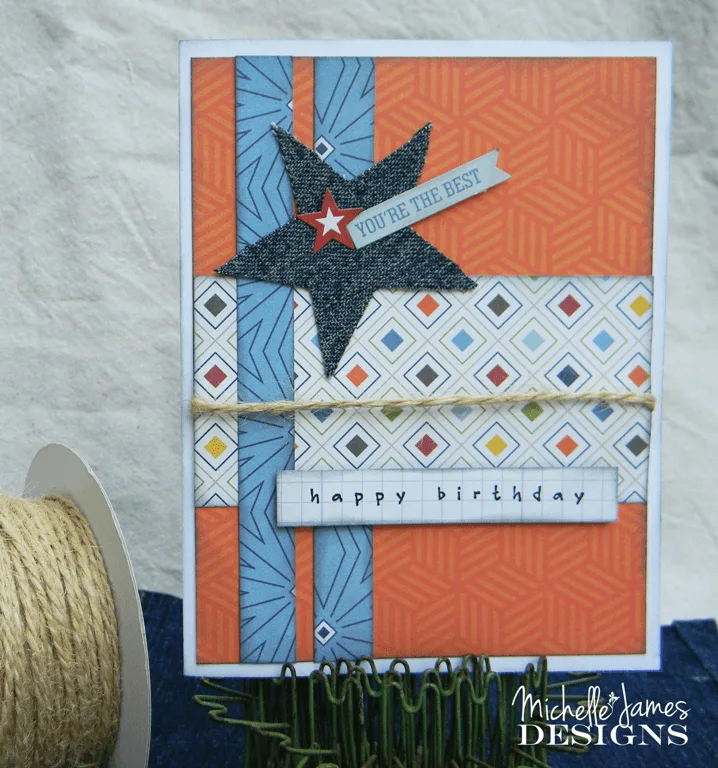 July Card Class and Kit - www.michellejdesigns.com - Available as a local class or a kit to be purchased and shipped you will love these cards for men!