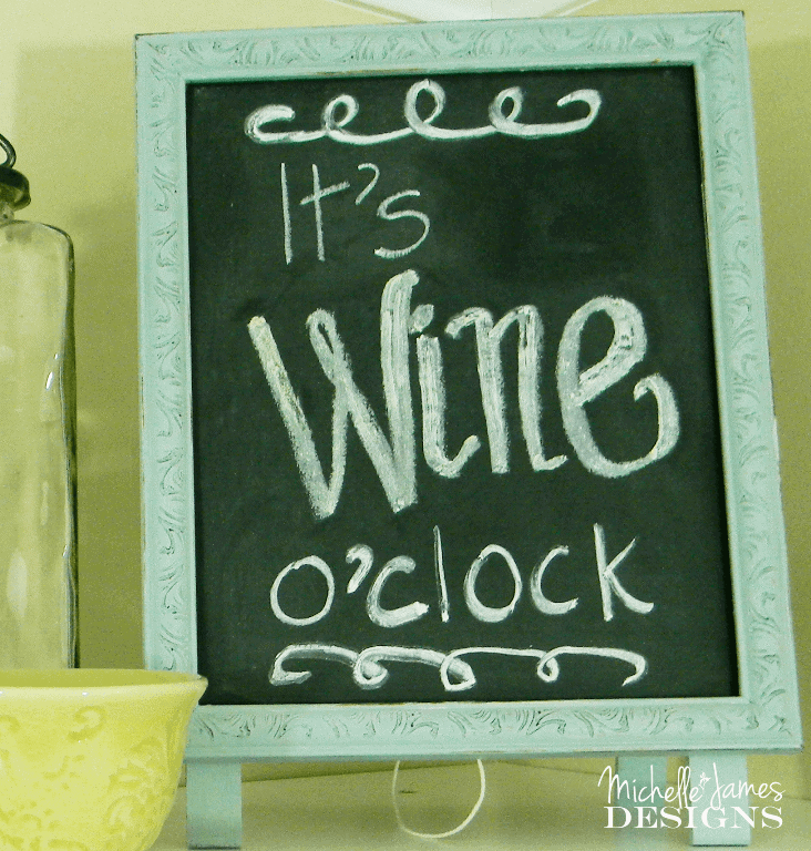Dollar Spot Chalkboard Easel - www.michellejdesigns.com - I added to the original dollar spot find and came up with this fun piece.  #DIY #chalkboard
