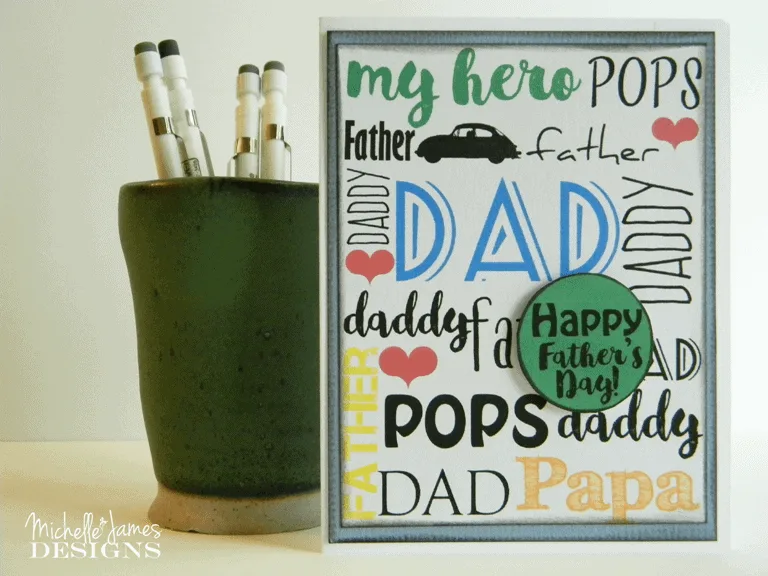 Father's-Day-Card - www.michellejdesigns.com - Your kids can create this awesome Father's Day Card with this free printable