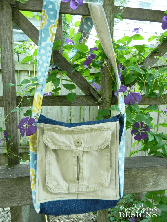 Sacred Heart Embroidered Denim Messenger Bag | RE.STATEMENT | The Upcycled  Fashion Marketplace