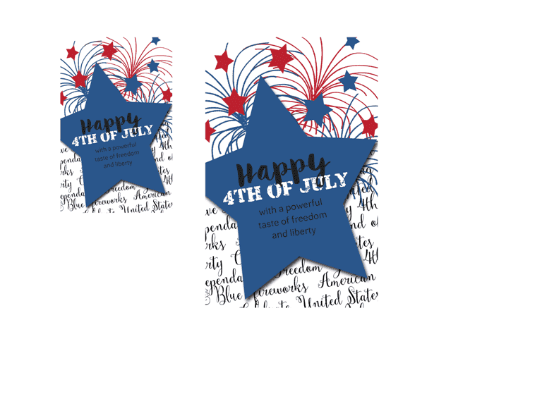 4th of July Wine Bottle Labels - www.michellejdesigns.com - a free printable to decorate your wine bottles for the holiday!