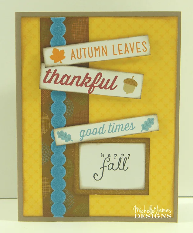 October Card Class - www.michellejdesigns.com - We are using Doodlebug's Fall Friends collection for this round of cards. They turned out really nice!