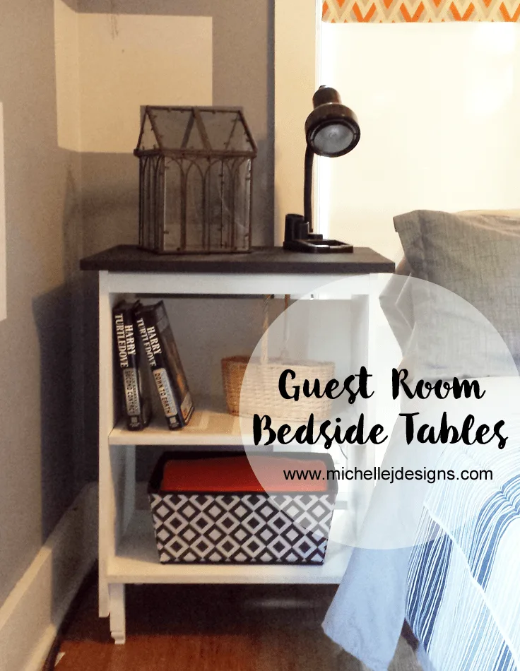 Guest Room Bedside Tables - www.michellejdesigns.com - these tables went from ugly ducks to the star of the room!