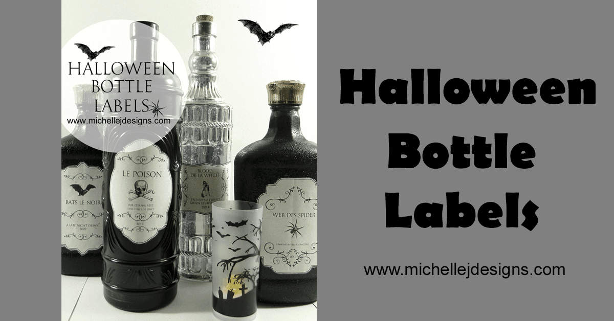 Halloween Bottle Labels - Michelle James Designs