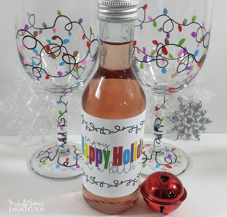 Holiday Wine Glasses - www.michellejdesigns.com - These are tons of fun to make and bake using the Sharpie Oil Based Paint Pens