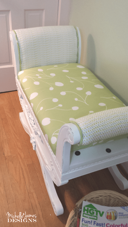 How to Tackle Your First Upholstery Project - www.michellejdesigns.com - I was scared to death to cut this beautiful fabric but I did it and so can you.
