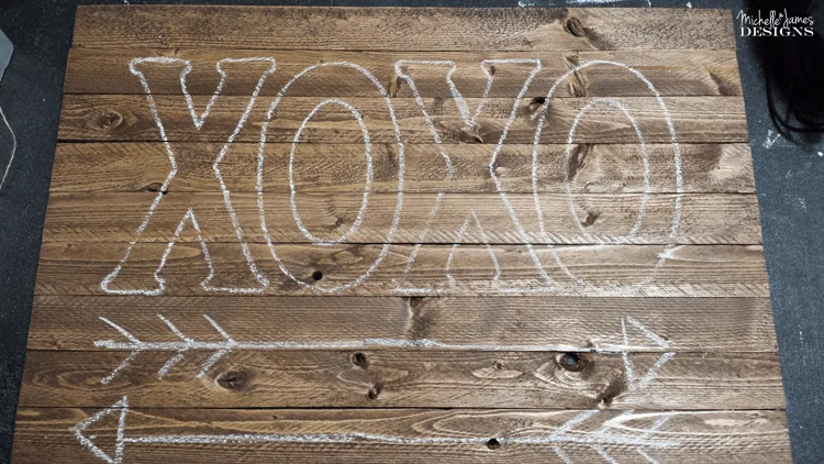 XOXO Valentine Marquee - www.michellejdesigns.com - We will create this 15 x 20 wood Valentine Marquee sign for your holiday decor!