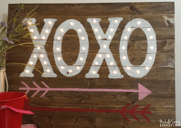 XOXO Valentine Marquee - www.michellejdesigns.com - We will create this 15 x 20 wood Valentine Marquee sign for your holiday decor!