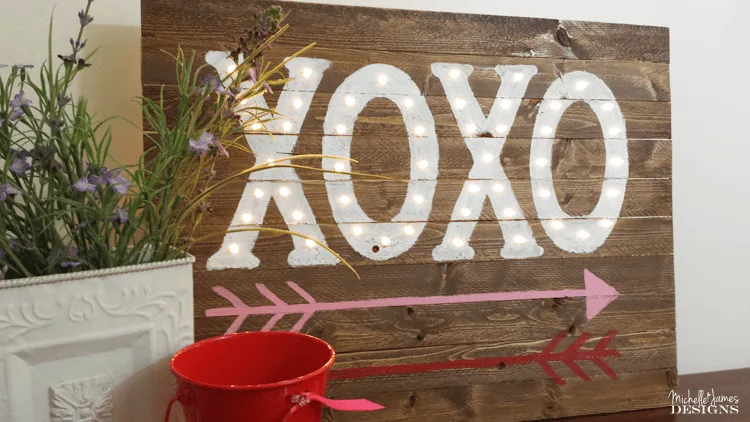 XOXO Valentine Marquee - www.michellejdesigns.com - We will create this 15 x 20 wood Valentine Marquee sign for your holiday decor!