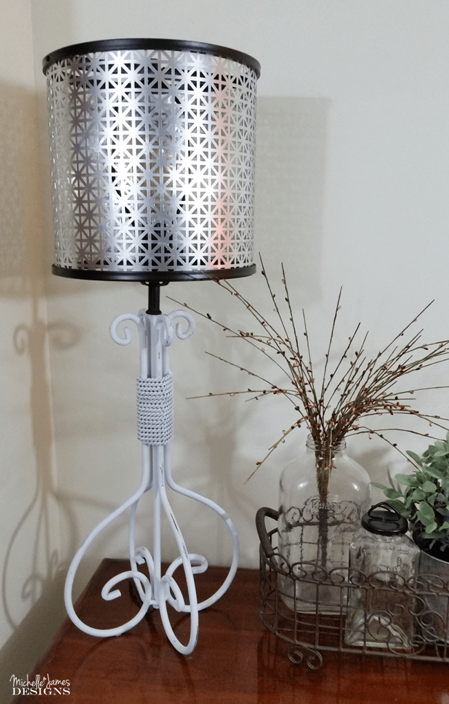 diy punched tin lamp shade