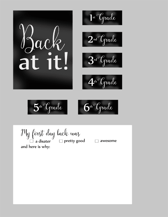 Back To School - www.michellejdesigns.com - I have designed an address change card and a back to school scrapbooking kit and they include free printables! Come over and get them downloaded.