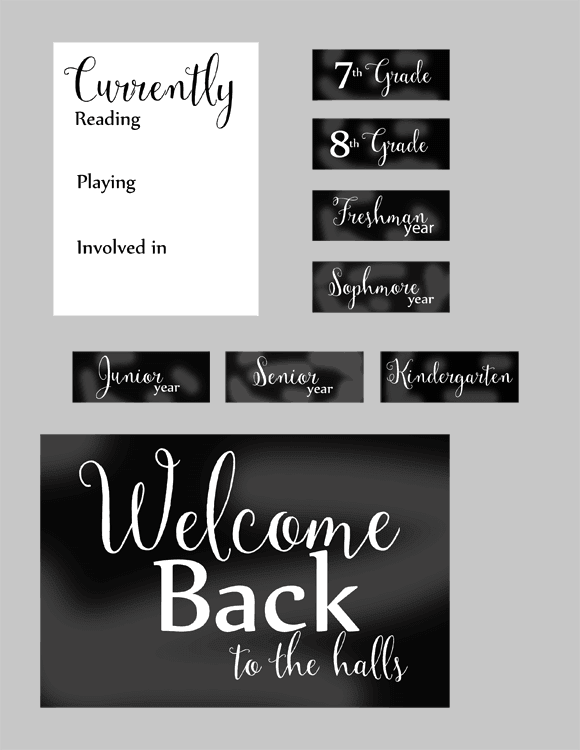 Back To School - www.michellejdesigns.com - I have designed an address change card and a back to school scrapbooking kit and they include free printables! Come over and get them downloaded.