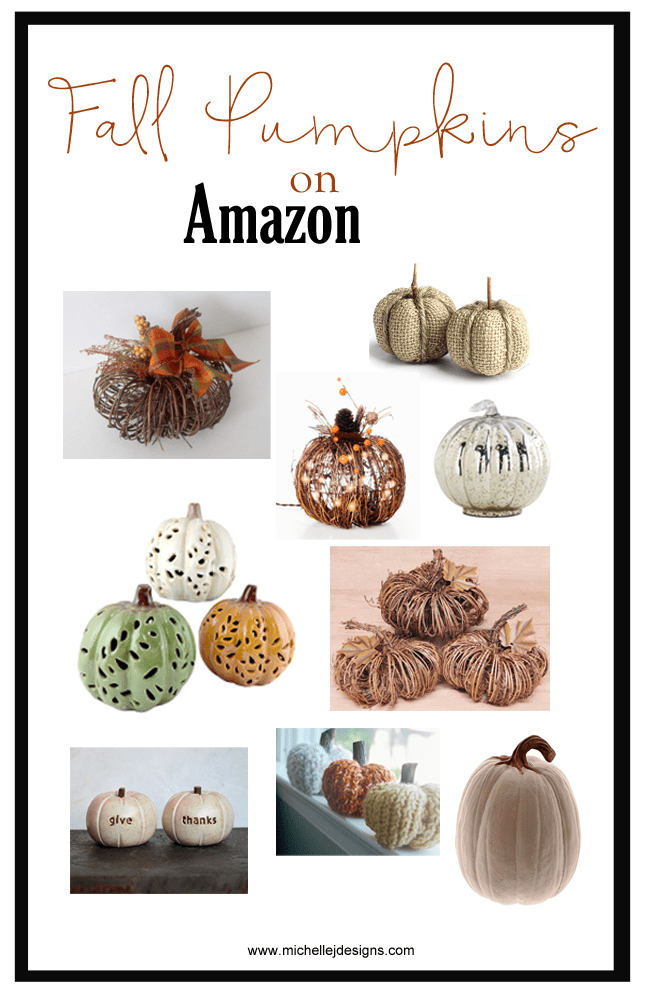 Fall Decor For Your Home - www.michellejdesigns.com - I have created a list of some of my favorite fall decor products that I have found on Amazon. Take a look!