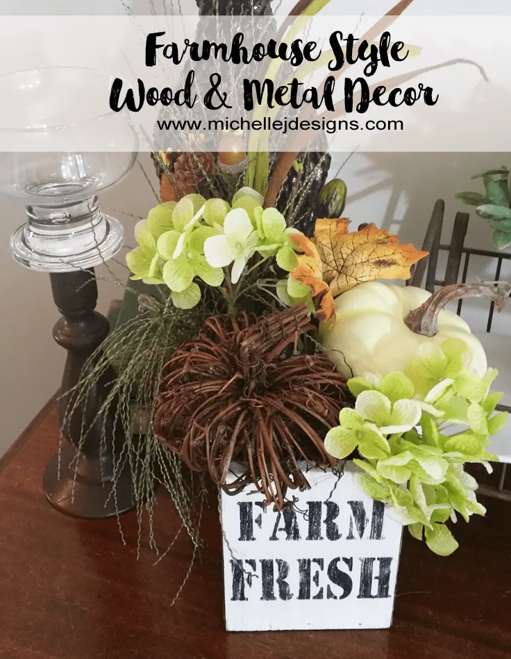 Farmhouse-Decor - www.michellejdesigns.com - Learn how to find items at the thrift store to make into beautiful farmhouse decor you will love!