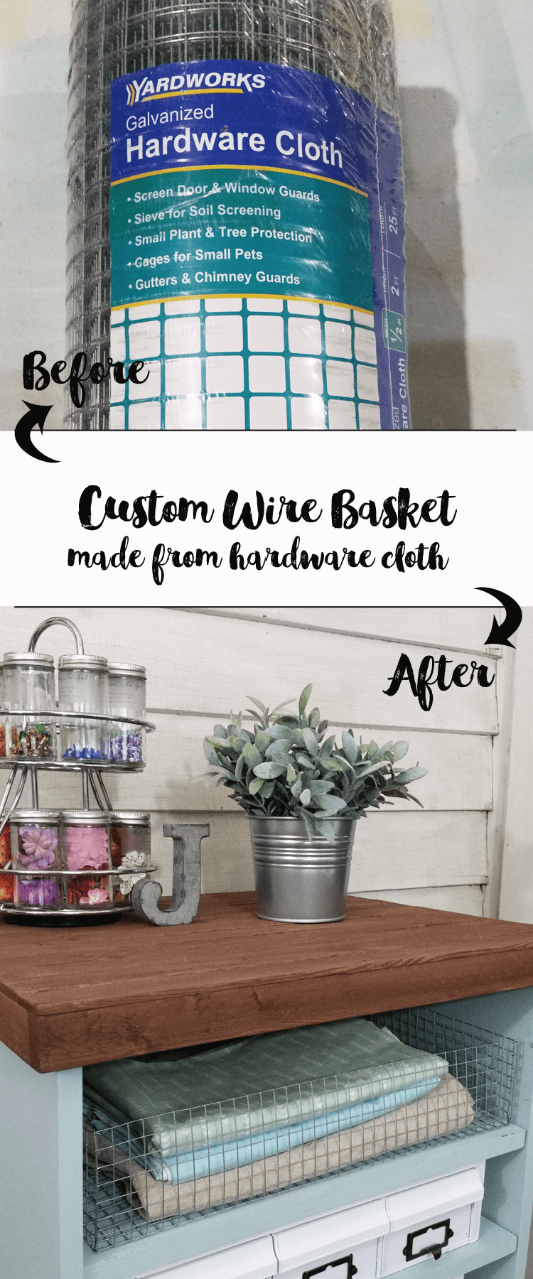 How To Create Your Own Wire Baskets - www.michellejdesigns.com - It seems I can never find the right sized wire basket for my space. This tutorial will teach you how to create your own!