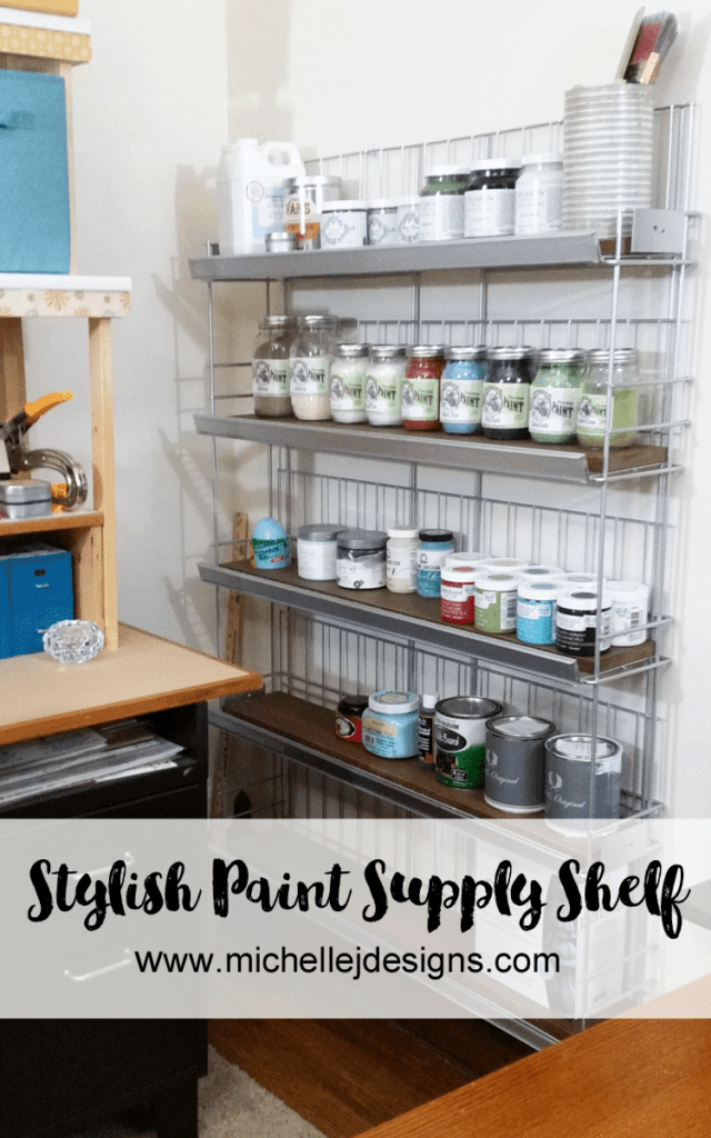 Create a paint storage shelf you can display proudly in your home.