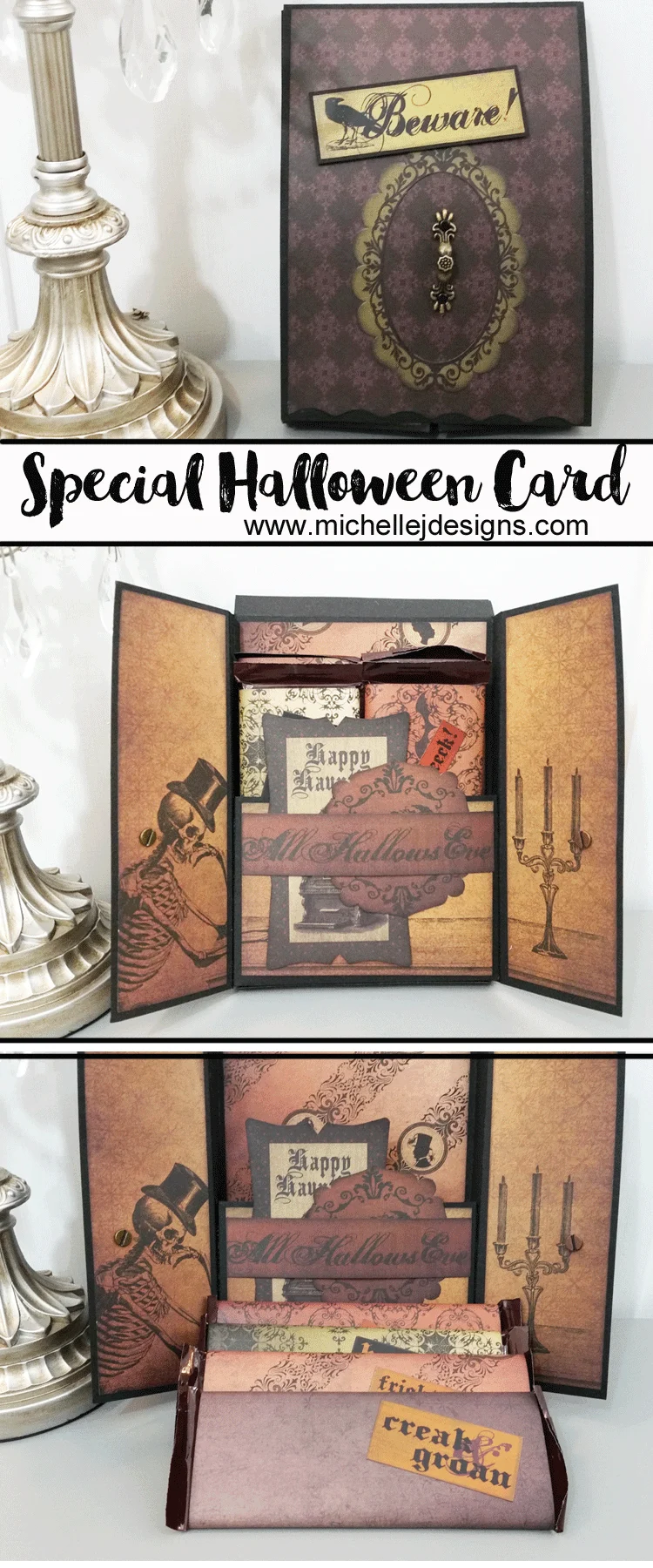 Halloween Card Gift - www.michellejdesigns.com - I love this fun design and it truly makes this Halloween Card into a gift.