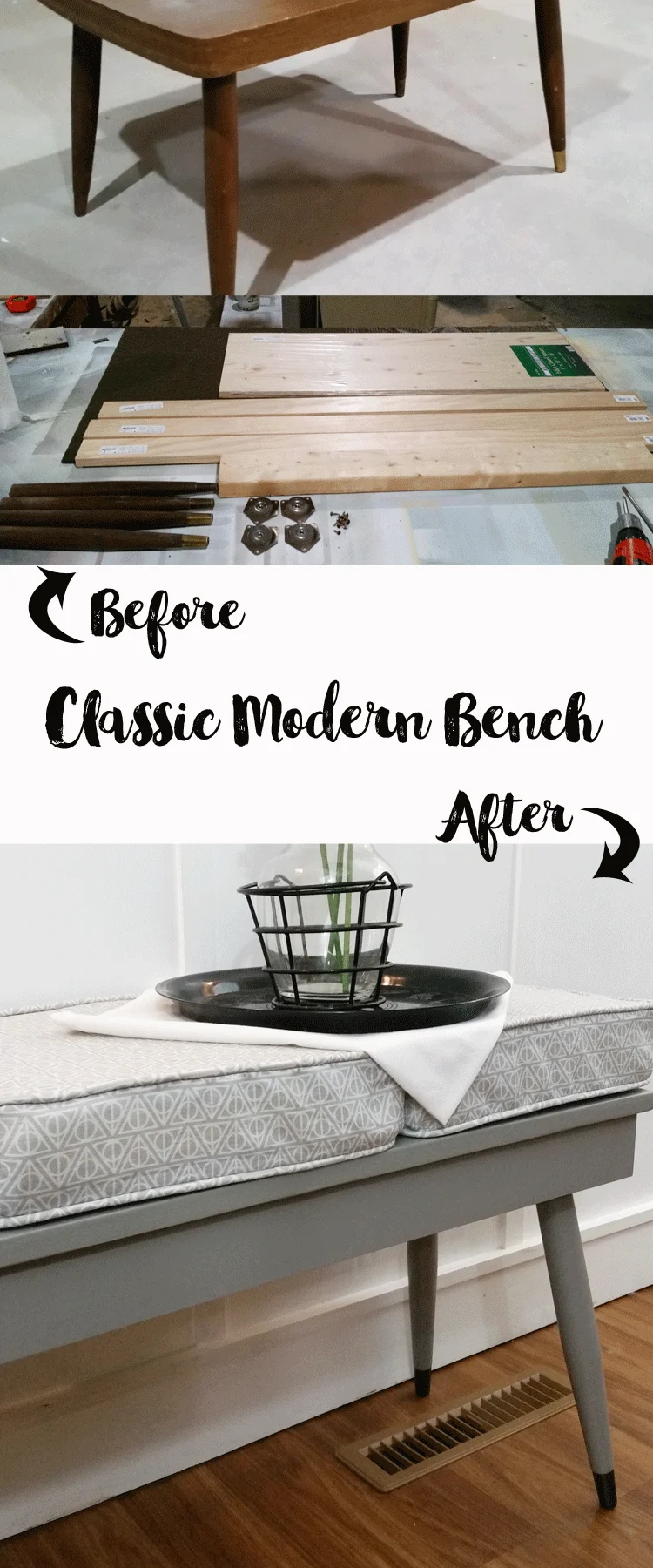 Modern-Bench - www.michellejdesigns.com - I sewed my way to the most fun modern bench ever!