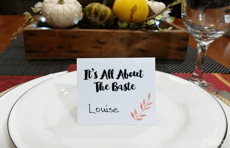 Thanksgiving-Place-Cards - www.michellejdesigns.com - I have designed some Thanksgiving Place Cards with a little humor. Who says Thanksgiving with family can't be funny? There is a free download included so come over and get yours today.