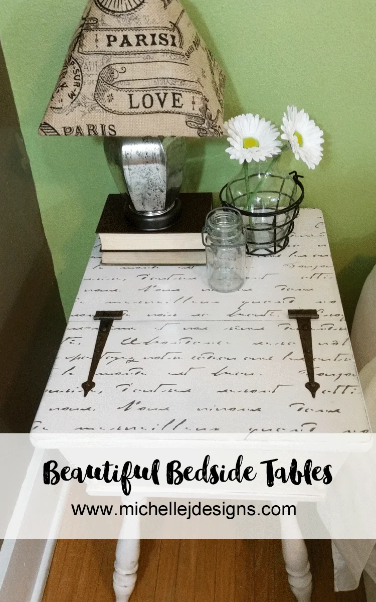 Make-Bedside-Tables-Beautiful-With-Vintage-Paint - www.michellejdesigns.com - These tables are beautiful once again with the help of paint from Vintage Market and Design.