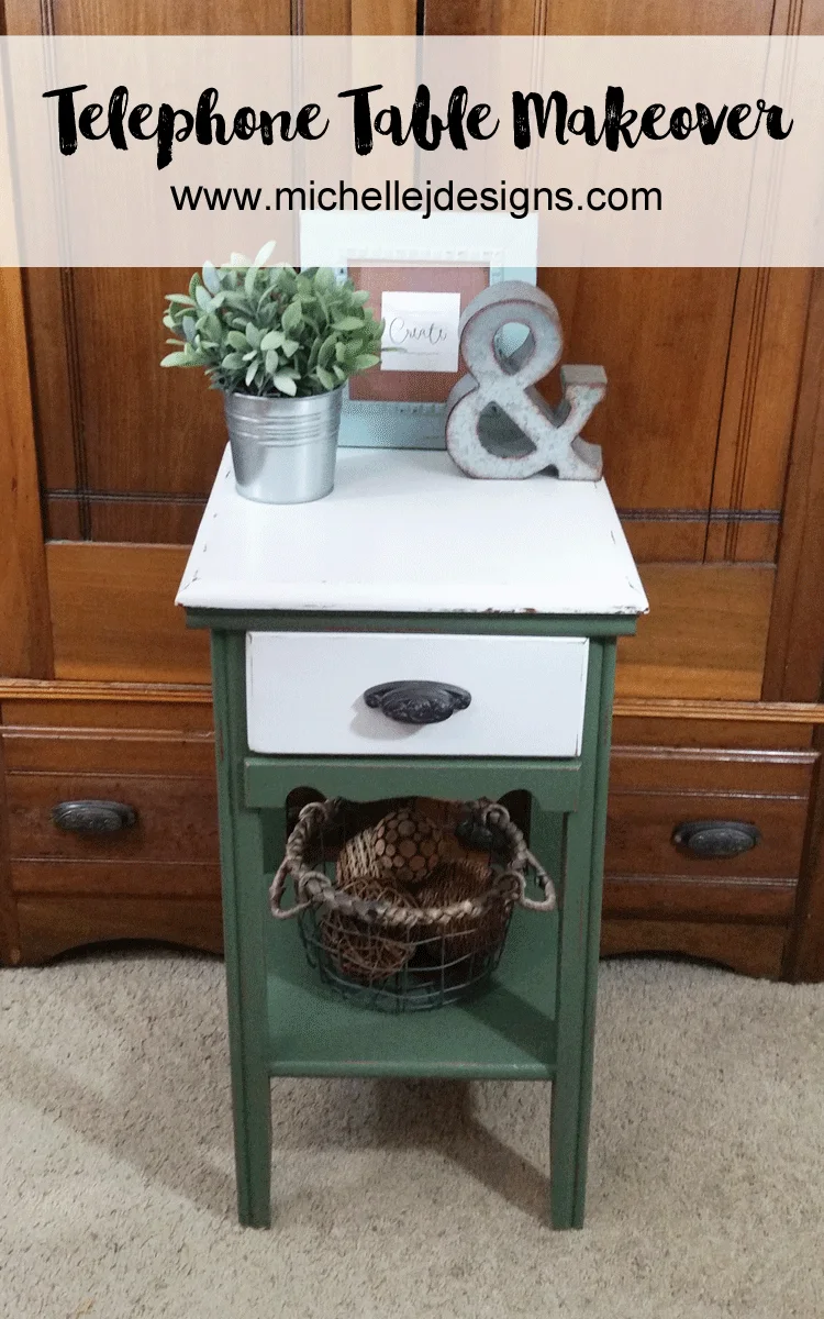 Tired Telephone Table - www.michellejdesigns.com - I transformed this tired telephone table into a beautiful piece of new found love with Fusion Mineral Paint.