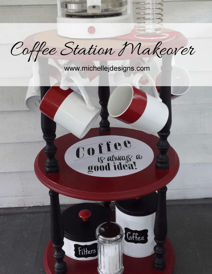 Coffee Station Makeover - www.michellejdesigns.com