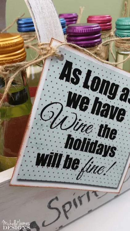 Wine-Countdown - www.michellejdesgins.com - This would be a special treat to give or receive. Who wouldn't love counting down the days to Christmas with a one-serving bottle of wine each day! 