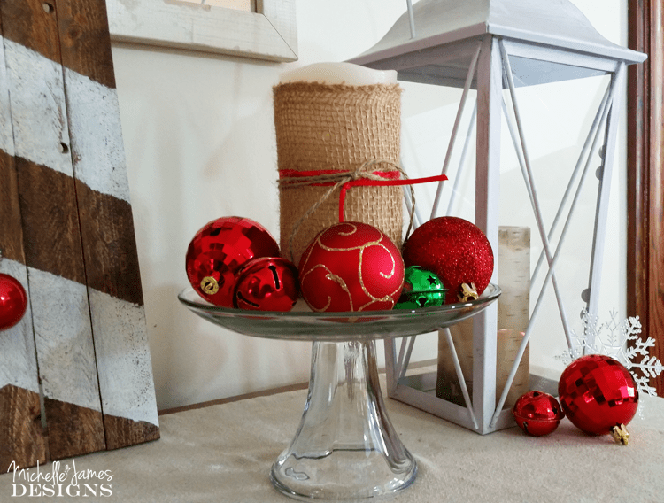Create Easy Holiday Decor With Lanterns and Pillows - www.michellejdesigns.com - I love how easy it was to decorate this year using the lanterns and pillows I got from Oriental Trading. (Sponsored)