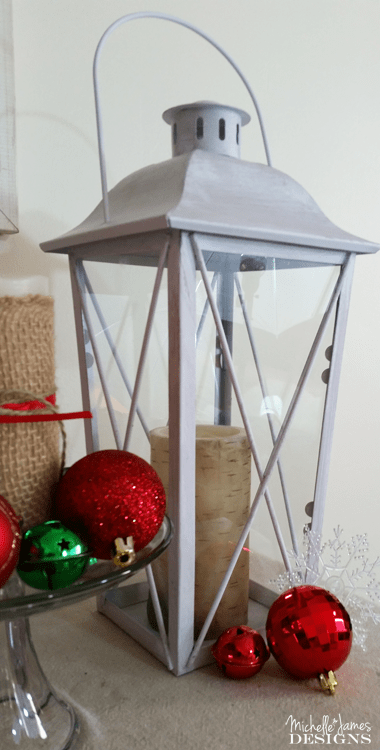 Create Easy Holiday Decor With Lanterns and Pillows - www.michellejdesigns.com - I love how easy it was to decorate this year using the lanterns and pillows I got from Oriental Trading. (Sponsored)